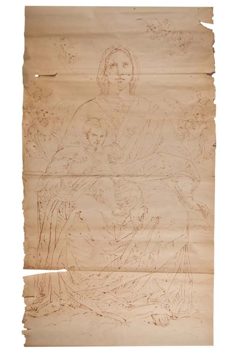 Fecioara cu Pruncul, by Gheorghe Tattarescu, 1867