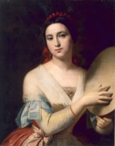 Femeie cu tamburină, by Gheorghe Tattarescu