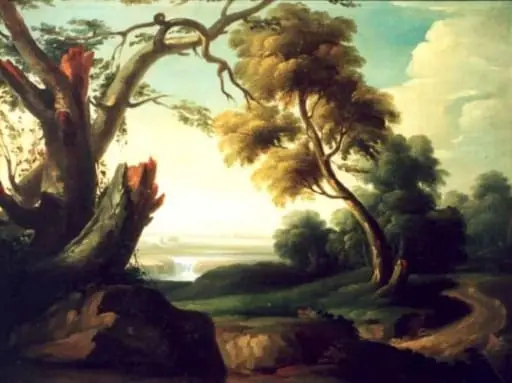 Peisaj cu arbore frânt, by Gheorghe Tattarescu