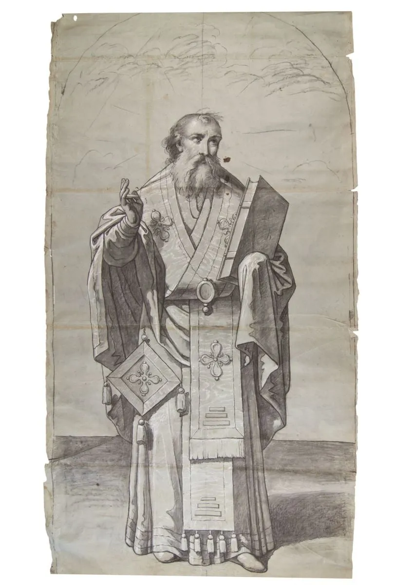 Personaj biblic - Arhiereu, by Gheorghe Tattarescu, 1867