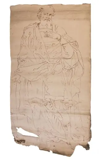 Sfântul Mina - schiță, by Gheorghe Tattarescu