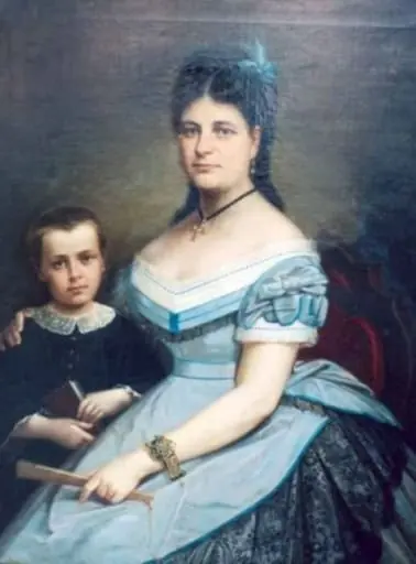 Soția pictorului cu fiul, by Gheorghe Tattarescu
