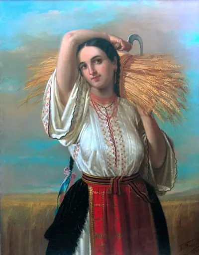 Țărancă din Vlașca, by Gheorghe Tattarescu