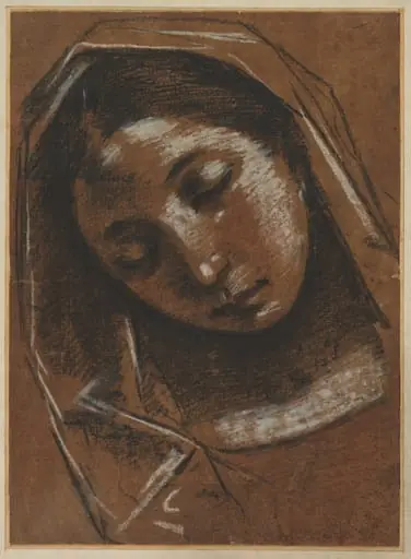 Head of the Virgin, by Giacomo Cavedone