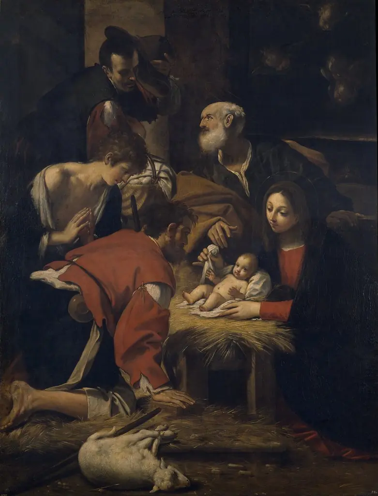 The Adoration of the Shepherds, by Giacomo Cavedone