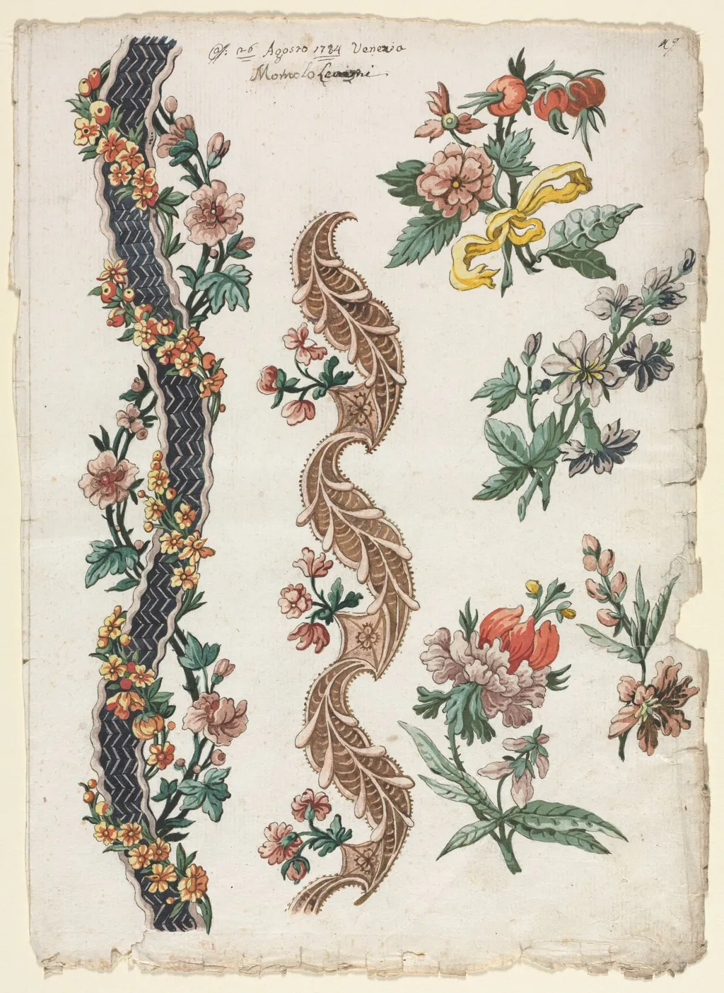 Floral Designs and Floral Bands, by Giacomo Cavenezia, 1784
