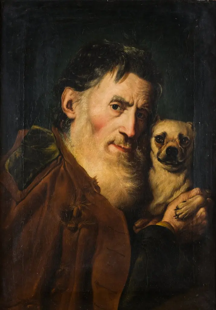An Old Man with a Dog, by Giacomo Ceruti