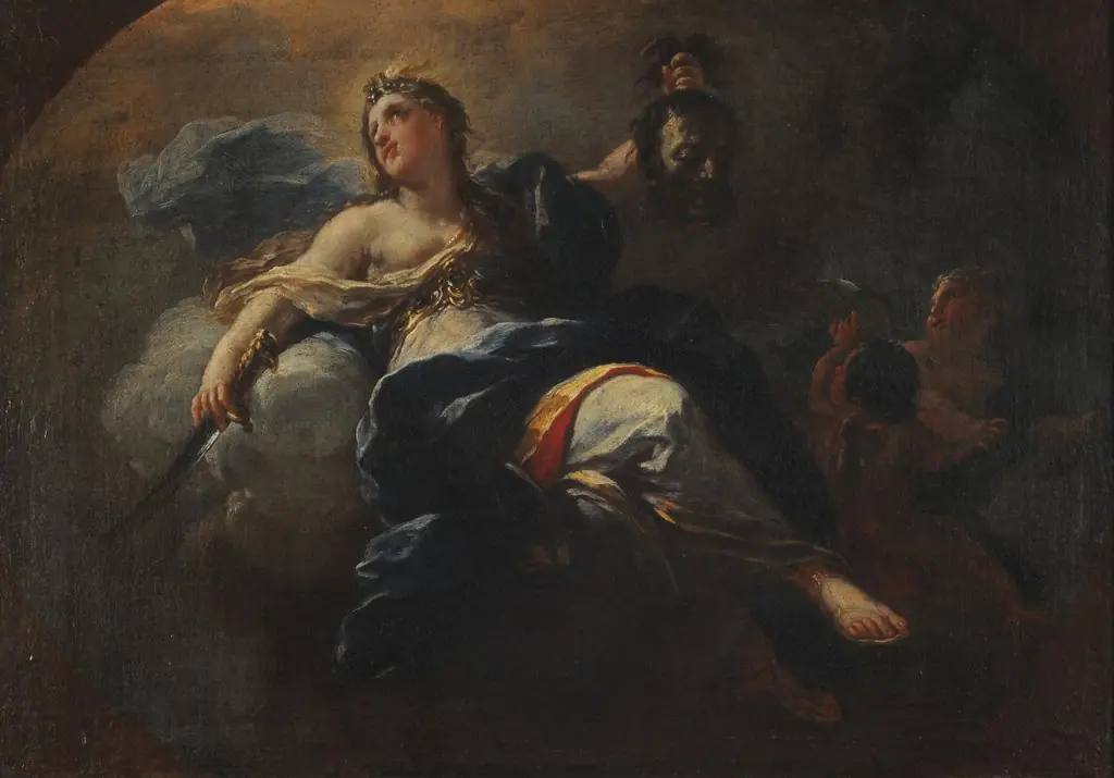 Apoteosis de Judith (Tit. Ant.: Judith llevando -en triunfo- la cabeza de Holofernes), by Giacomo del Pò