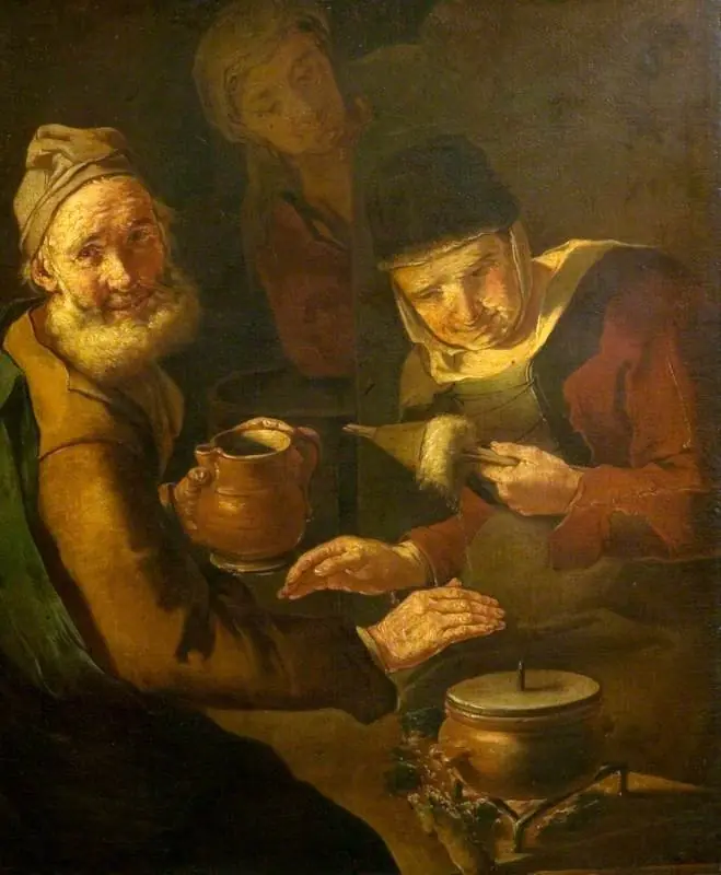 Peasants Warming Themselves, by Giacomo Francesco Cipper