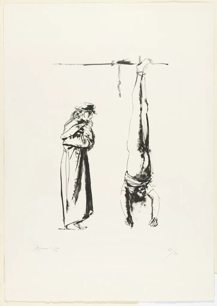 Untitled, by Giacomo Manzù, ink, 1956