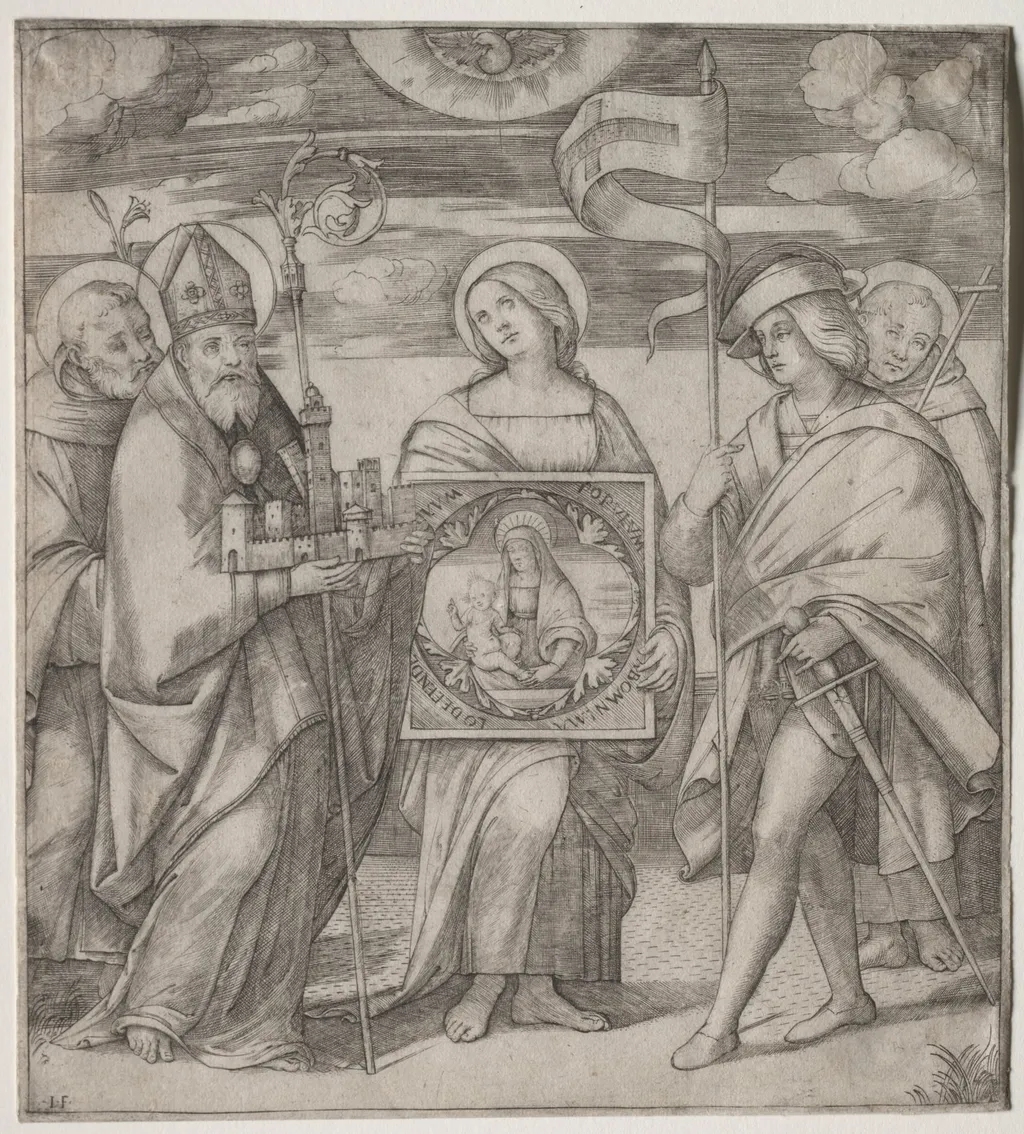 Patron Saints of Bologna, by Giacomo Raibolini, 1518