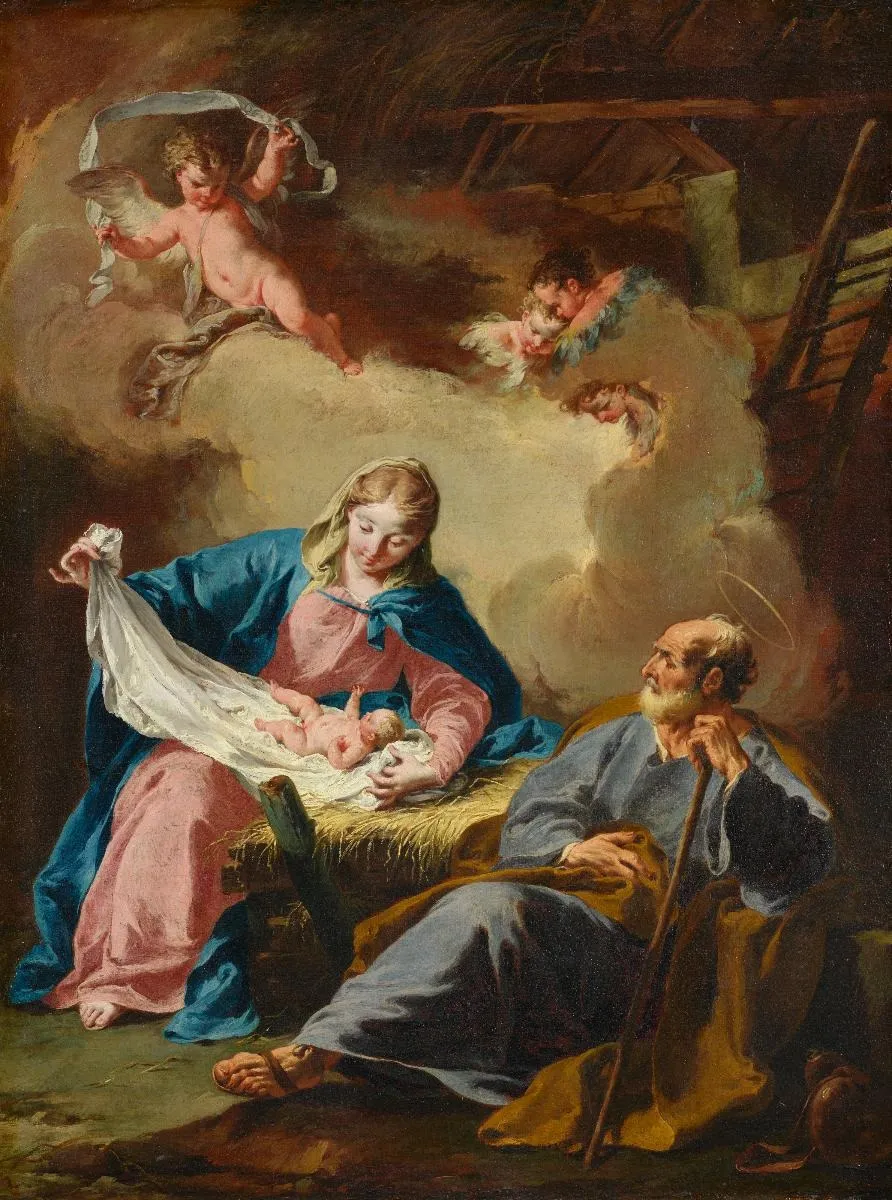Natività, by Giambattista Pittoni, oil, 1735