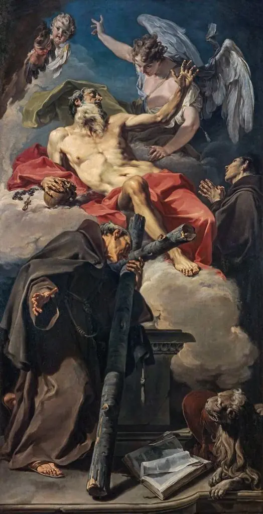 The Apotheosis of Saint Jerome with Saint Peter of Alcántara and an Unidentified Franciscan, by Giambattista Pittoni