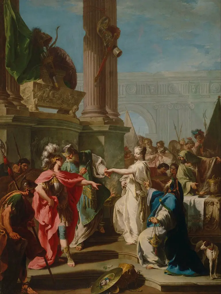 The Sacrifice of Polyxena in Malibu, by Giambattista Pittoni