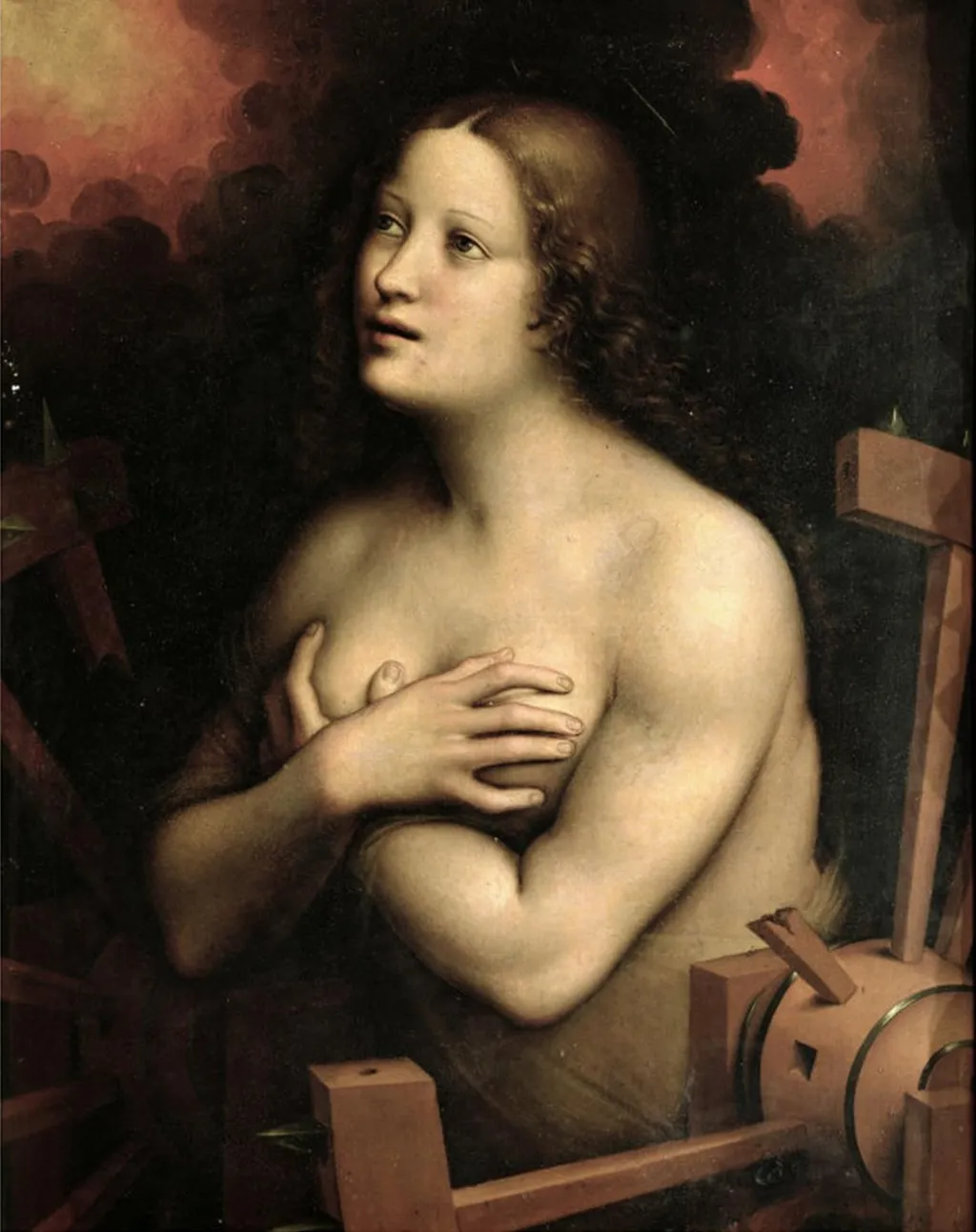Saint Catherine of Alexandria, by Giampietrino, oil, 1530