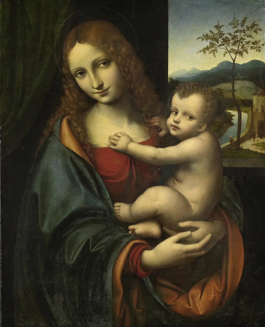 Virgin and Child, by Giampietrino, oil, 1550