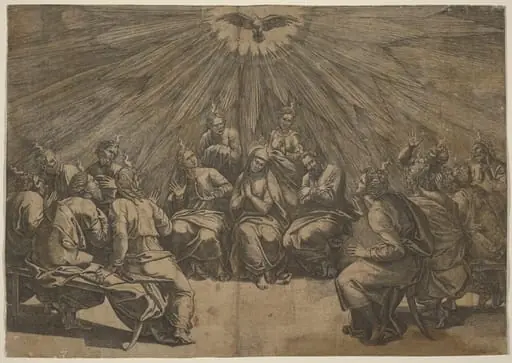 Pentecost, by Gian Jacopo Caraglio