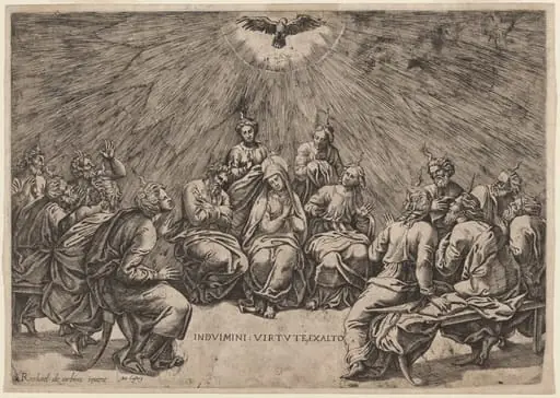 Pentecost, by Gian Jacopo Caraglio