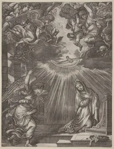 The Annunciation, by Gian Jacopo Caraglio