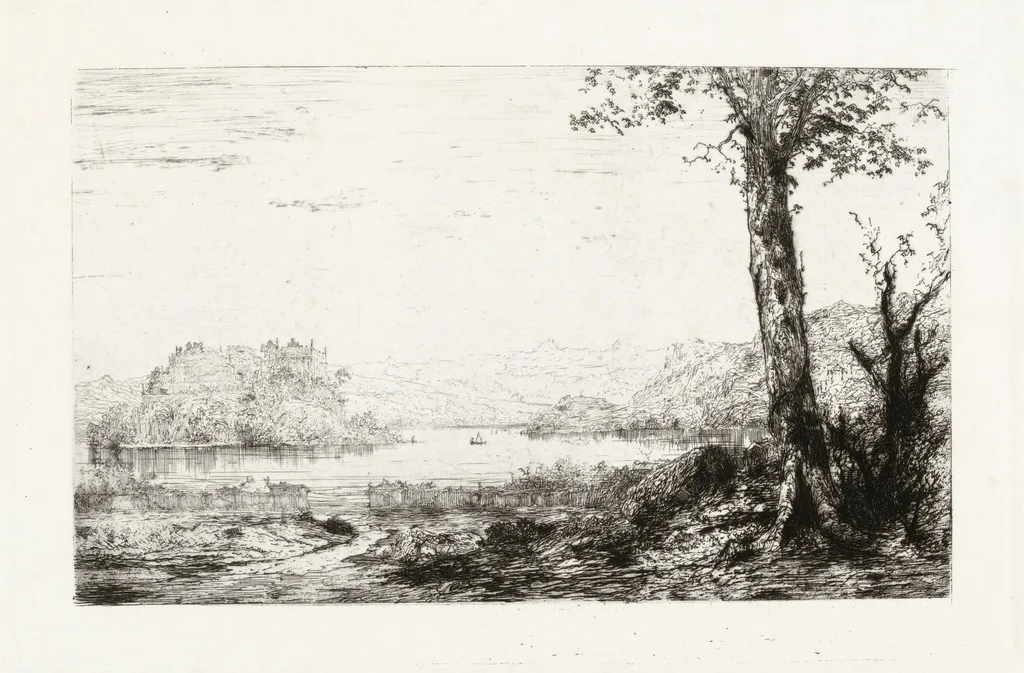 Isola Bella, by Giberto Borromeo, ink, 1870
