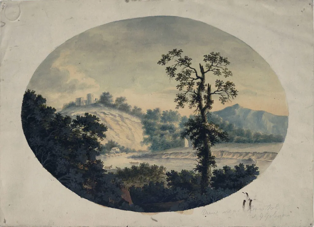 View near Bristol, by Gibson, watercolor, 1759