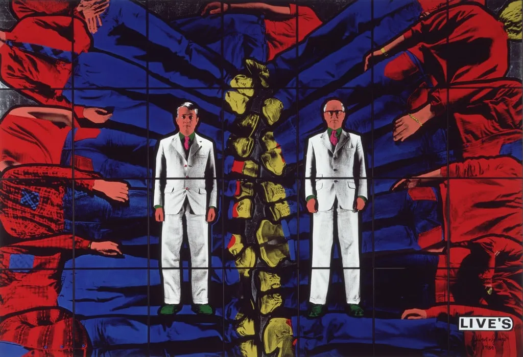 Untitled, by Gilbert Proesch, George Passmore Gilbert & George, oil, 1984