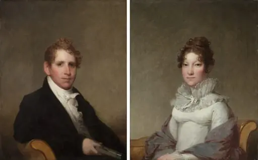 Dr. James Stuart; Mary Campbell Stuart, by Gilbert Stuart