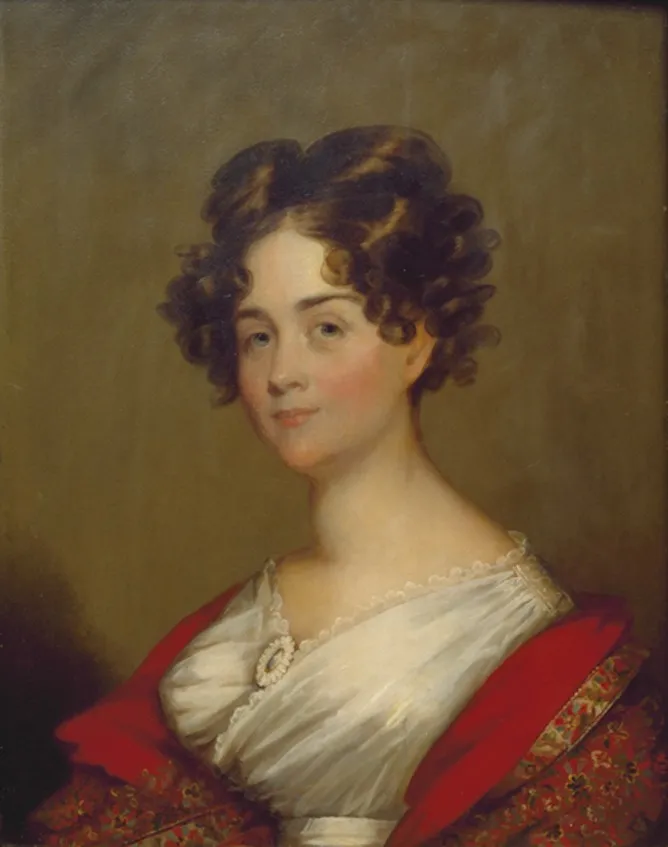 Portrait of Charlotte Story Forrester, by Gilbert Stuart, oil, 1825