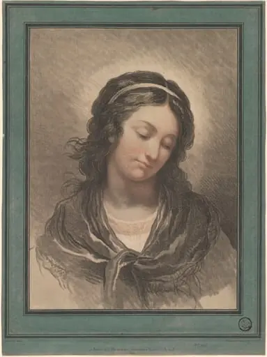 Head of a Woman Looking Down, by Gilles-Antoine Demarteau