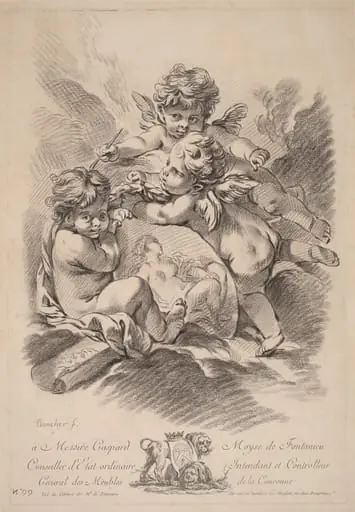 Allegory of Painting with Three Cherubs (99), by Gilles Demarteau the Elder