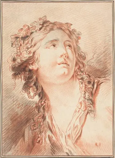 Head of a Young Woman, by Gilles Demarteau the Elder