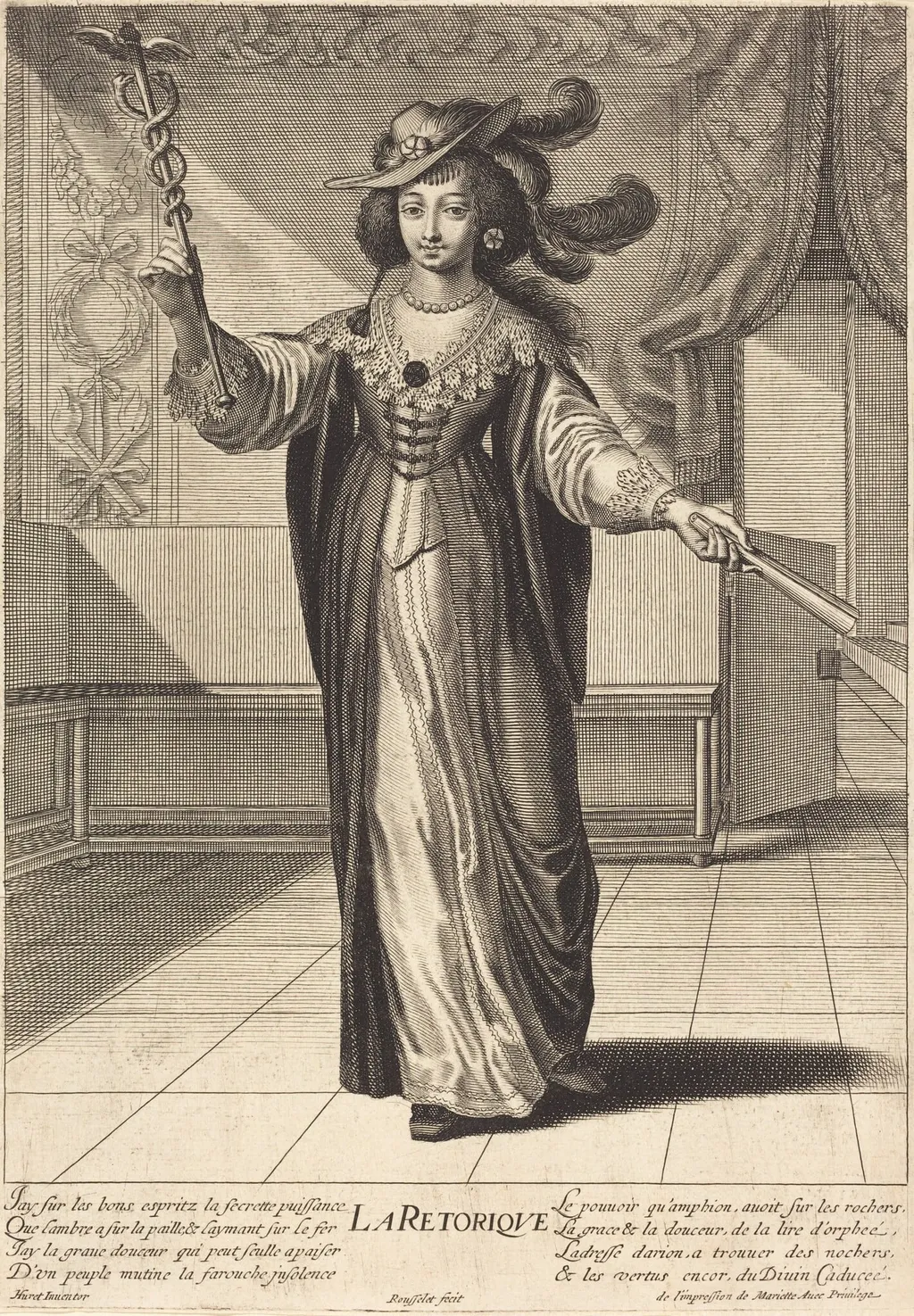 La Retorique (Rhetoric), by Gilles Rousselet, ink, 1648