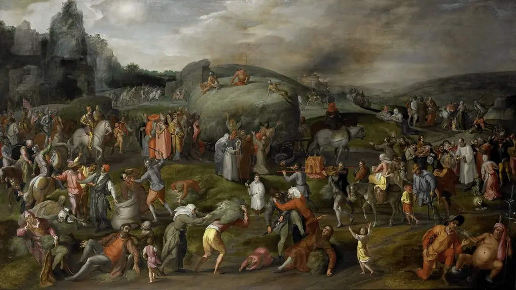Allegory of Secular and Spiritual Abuses (Haywain: Allegory of Worldly and Ecclesiastical Abuses), by Gillis Mostaert