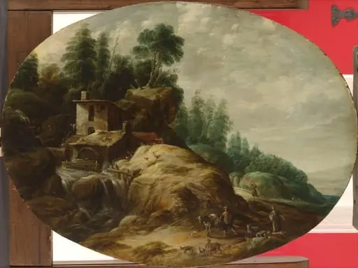 Watermill by a Wooded Outcrop, by Gillis Peeters