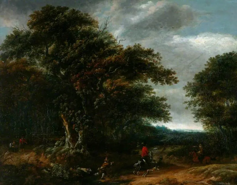 Landscape with a Stag Hunt, by Gillis Rombouts