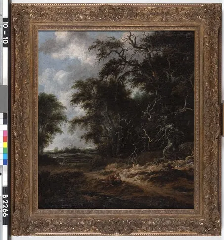 Wooded landscape, by Gillis Rombouts, oil, 1664