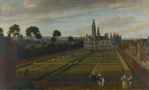 The Hotel de Nassau in Brussels., by Gillis van Tilborgh