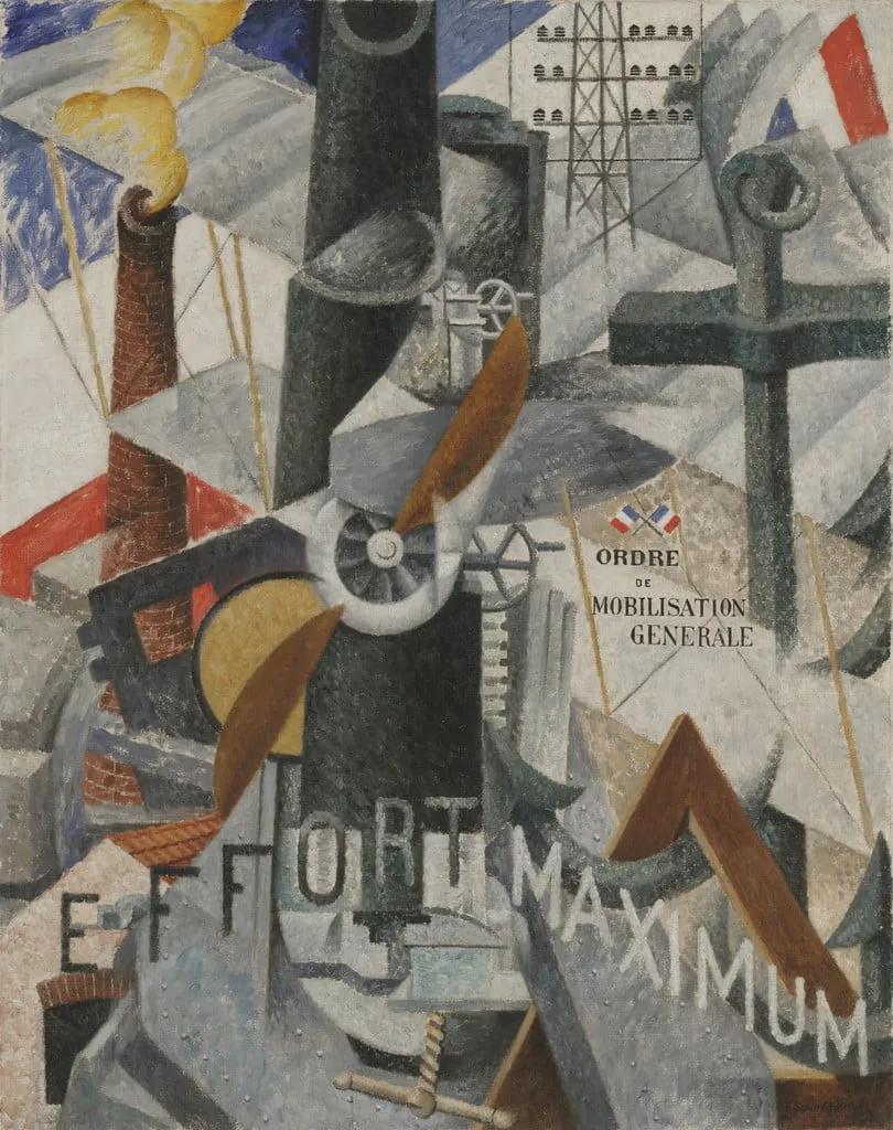 Untitled, by Gino Severini, oil, 1914
