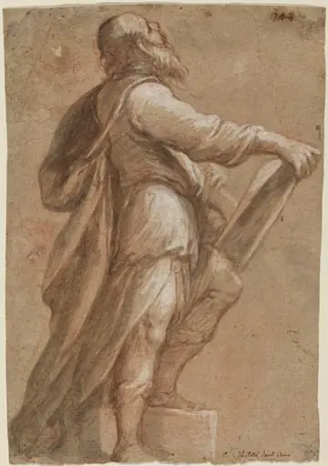 A Saint Holding a Book, by Gioacchino Assereto