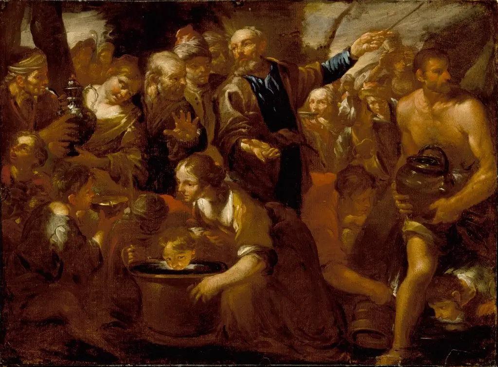 Moses Striking the Rock, by Gioacchino Assereto