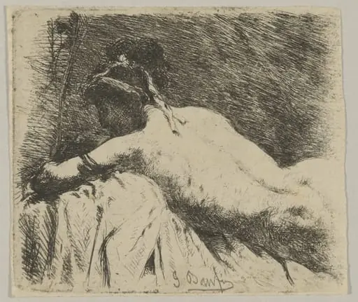Reclining Female Nude, by Gioacchino Banfi