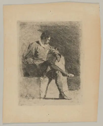 Seated Man in Sixteenth-Century Costume, by Gioacchino Banfi