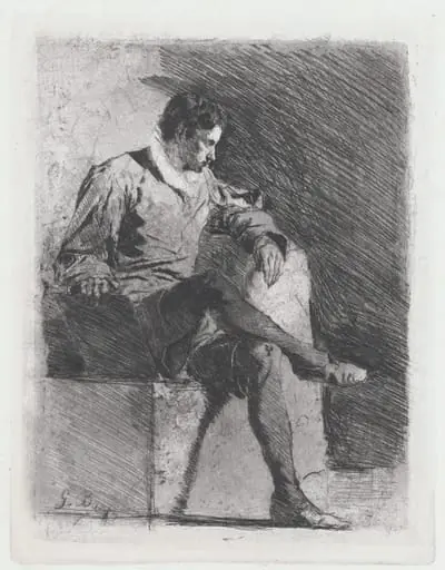 Seated Man in Sixteenth-Century Costume, by Gioacchino Banfi