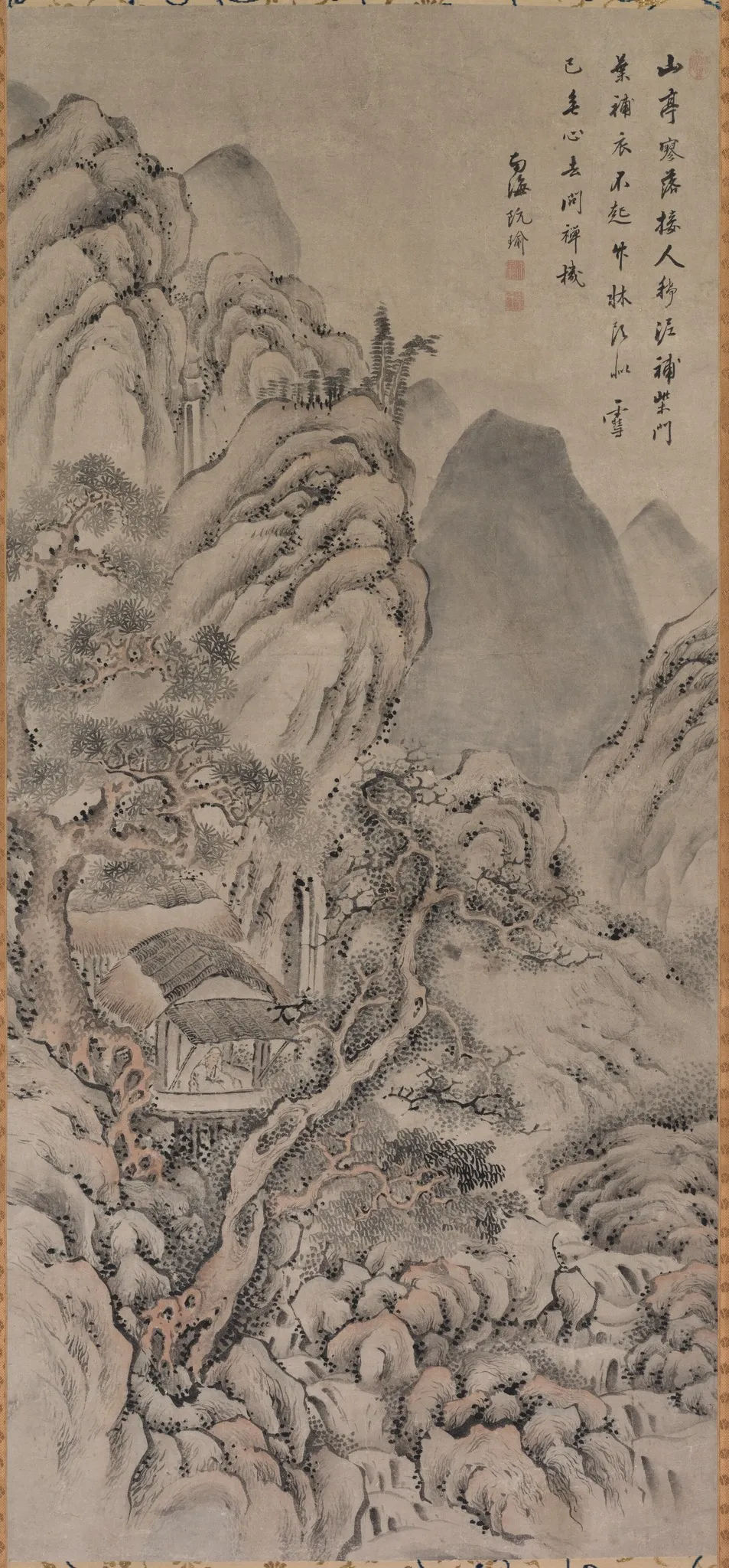 Landscape, by Gion Nankai, unspecified, 1725