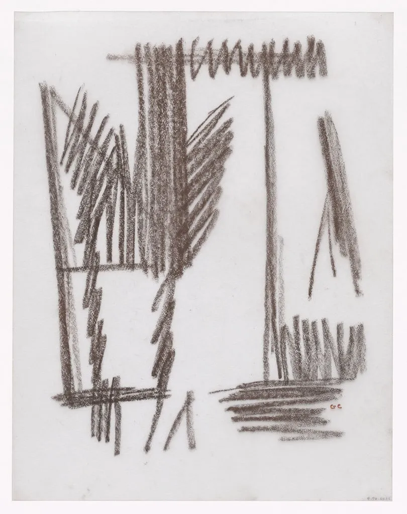 Untitled, by Giorgio Cavallon, crayon, 1967