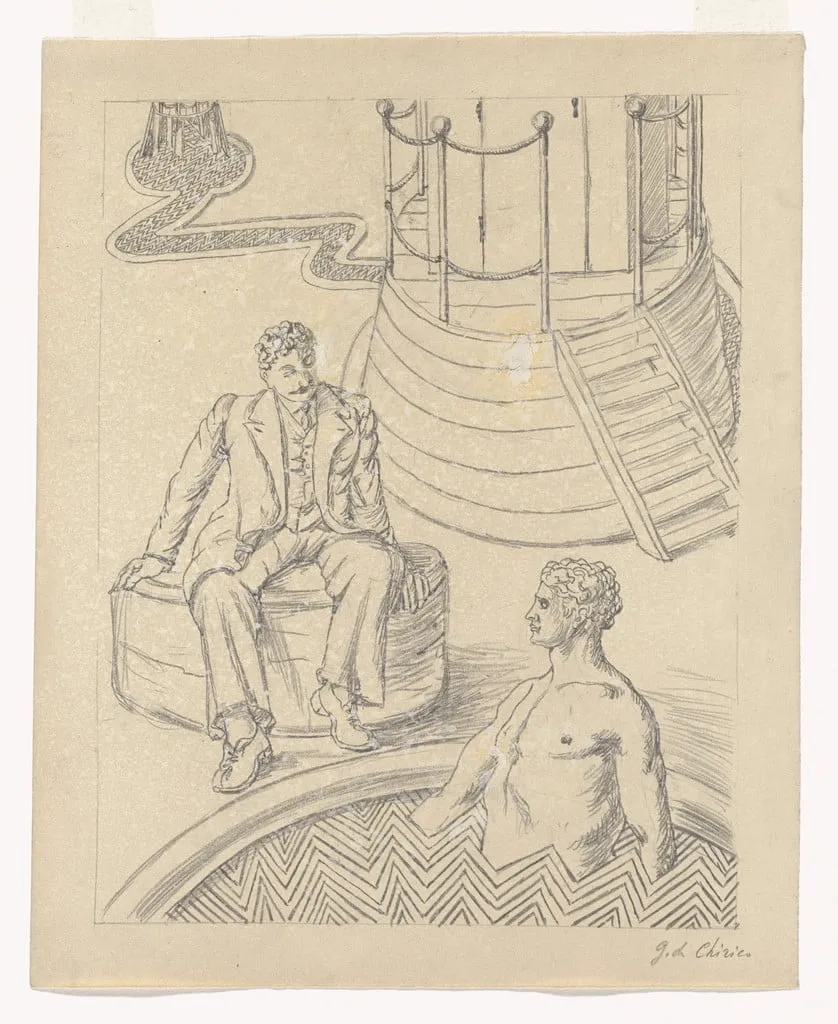 Untitled, by Giorgio de Chirico, graphite, 1934