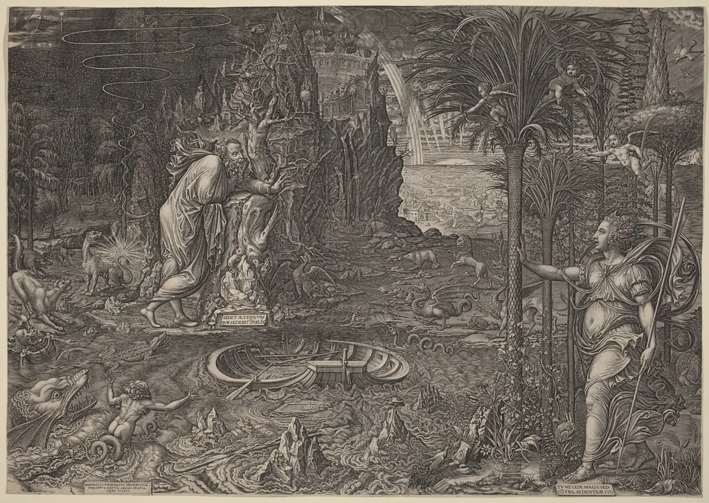 Allegory of Life, by Giorgio Ghisi, ink, 1561
