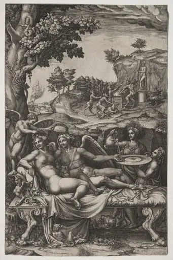 Cupid and Psyche, by Giorgio Ghisi