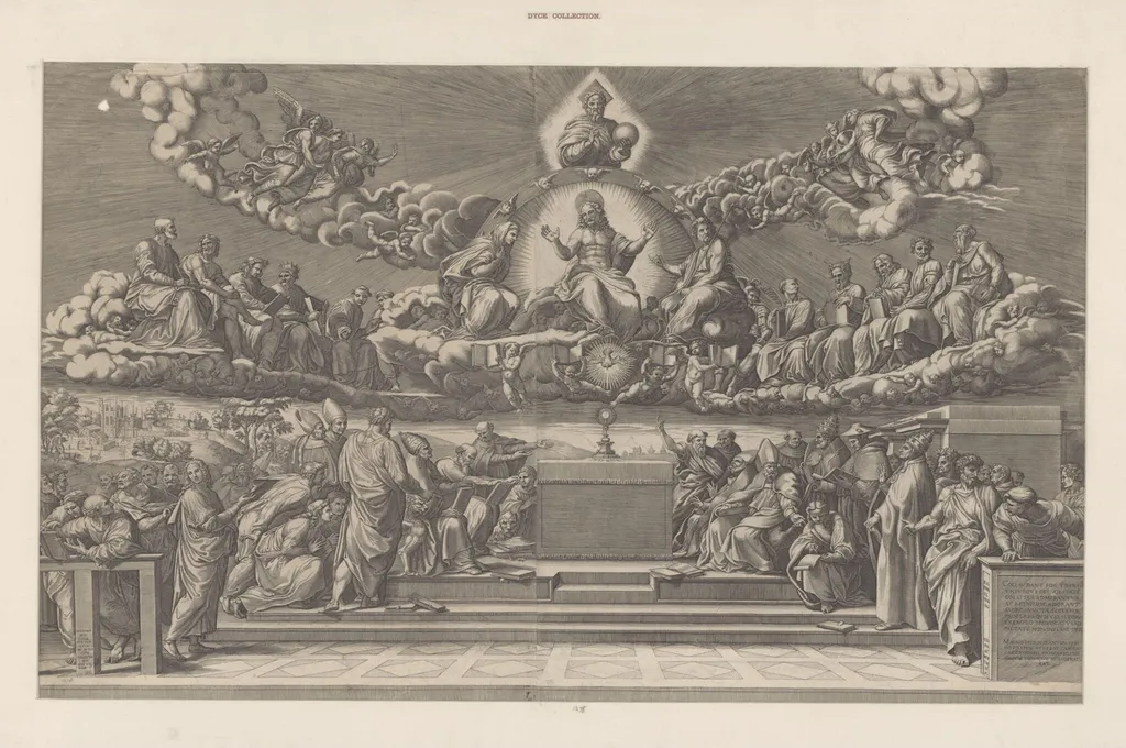La Disputa del Sacramento, by Giorgio Ghisi, 1535