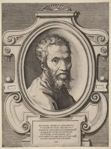 Michelangelo Buonarroti, by Giorgio Ghisi
